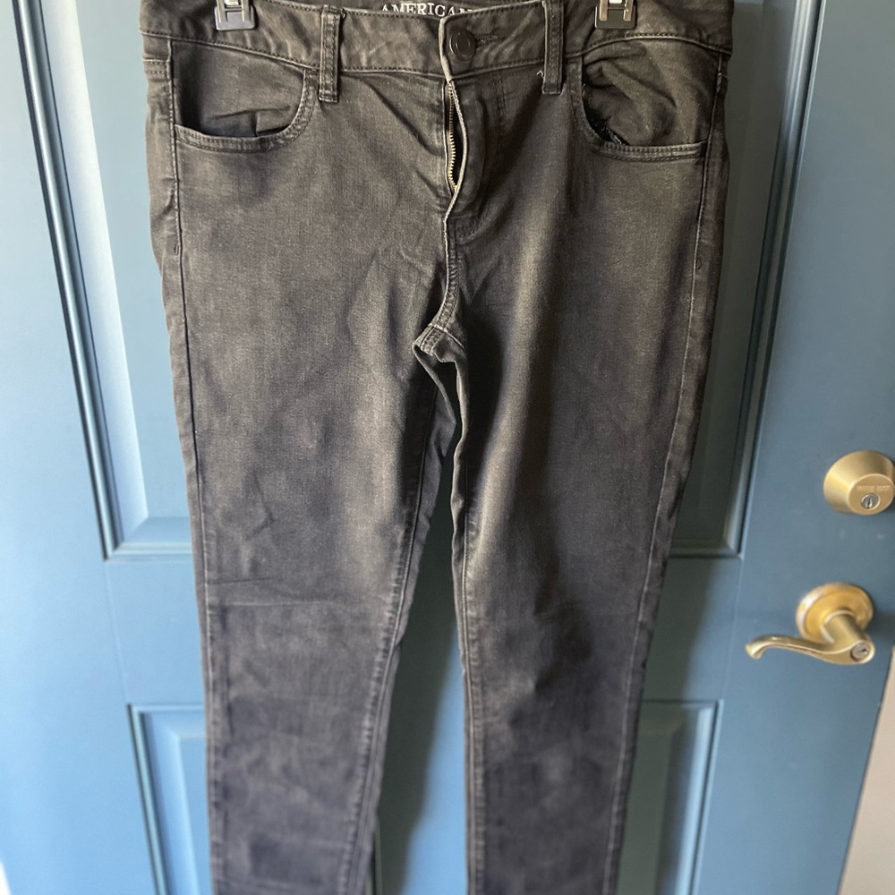American Eagle Outfitters Women's Charcoal Skinny Jeans